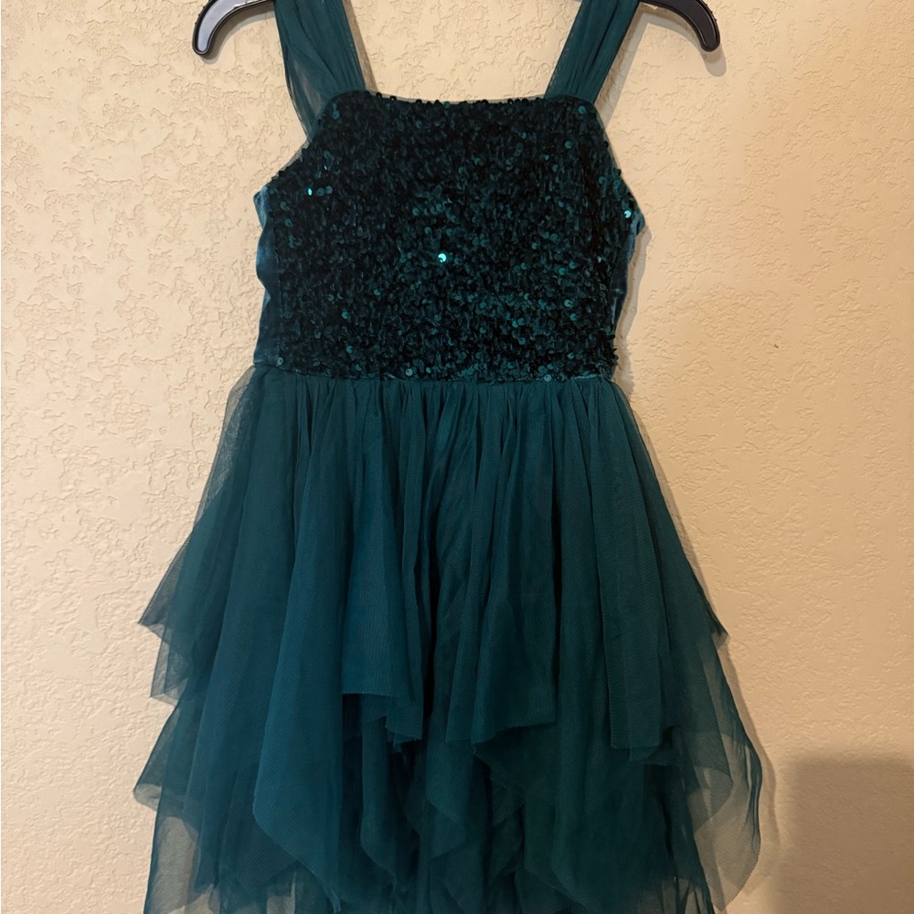Cat & Jack Blue Ruched Square Neck Sundress